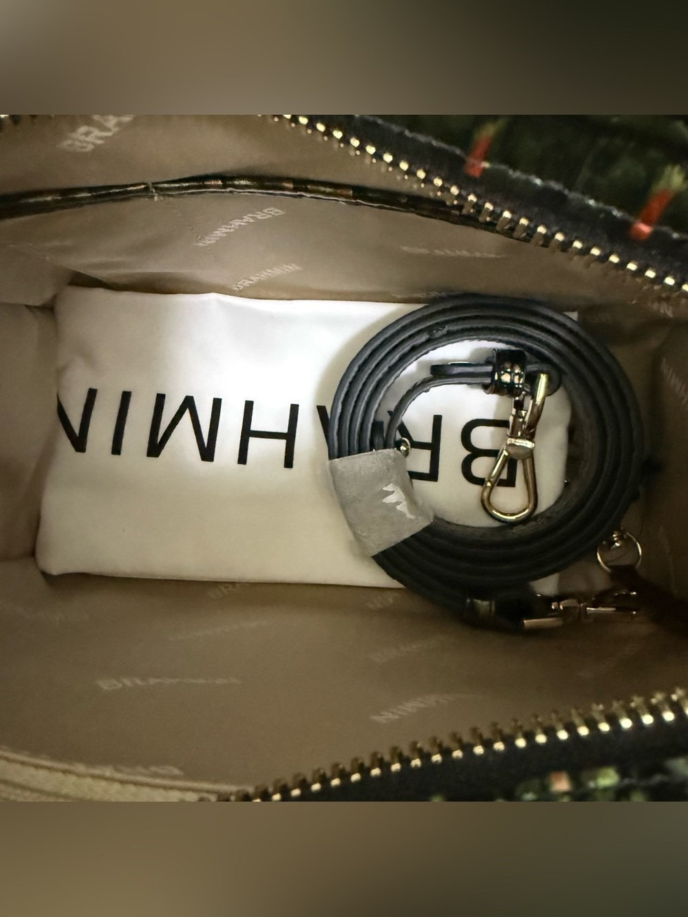 Brahmin Cami Satchel Samba Green Melbourne Leather - Picture 7 of 9